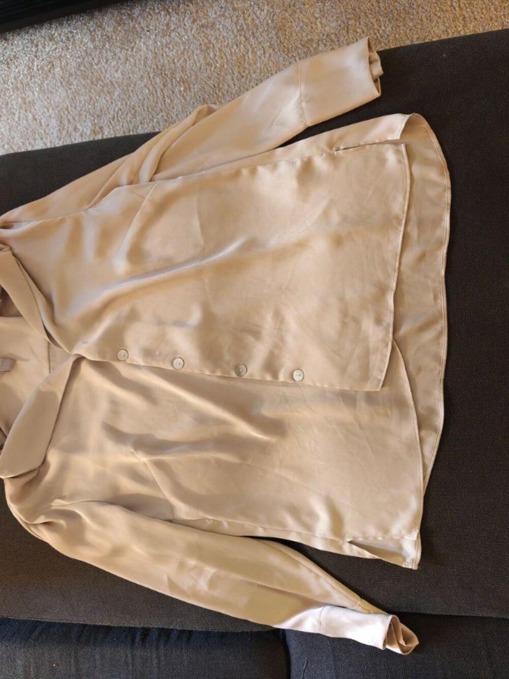 H&M Women's Champagne Satin Shirt